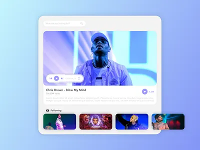 Clean video player - Concept app concept design gradient idea player ui ux video youtube