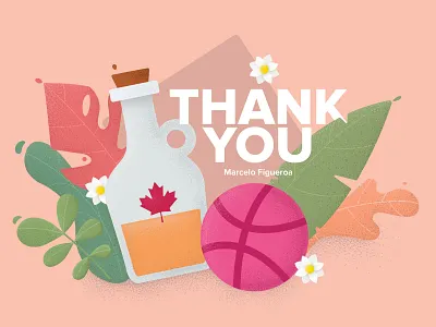 Thank You Post first design first shot illustrations shoutout thank you vector