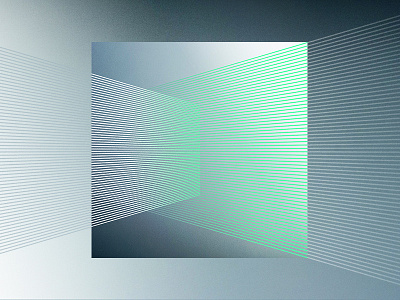 In His Presence album art black church design gradient green illustration lines minimal music perspective texture vector