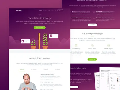 Outsmart Data Platform abstractic analytics branding design outsmart saas ui website