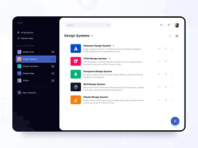 Bookmarking App abstract app article articles bookmark bookmarking bookmarking app bookmarks dark empty state ios ipad link links list modern raindrop sidebar ui web