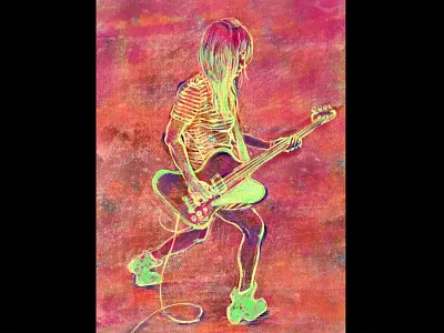 Kim Gordon illustration kim gordon painting sonic youth