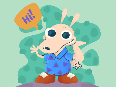 Rocko Modern Life art chalk gsus illustration illustration for children kids nickelodeon peru rock modern life rocko