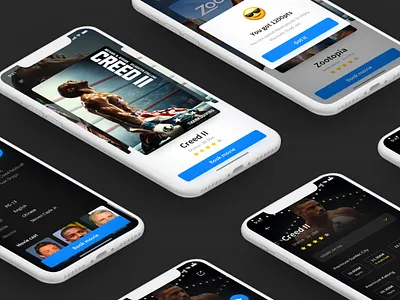 Cinema App iPhone app cinema cinema app ios app design ios design mobile app design theater ui design uiux