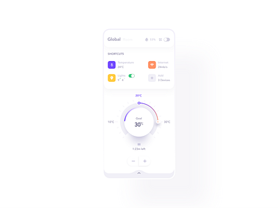 Smart Home App app mobile ui