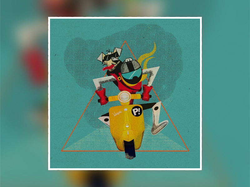 Scooter Sketch artmash illustration ipadproart midcentury procreate scooter sketch