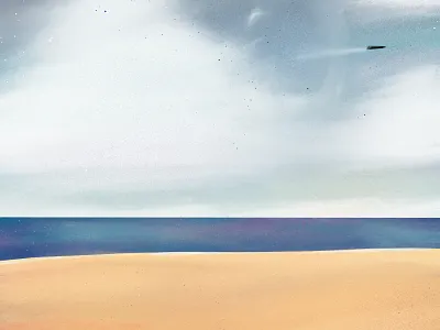 Wave art flat illustration procreate texture