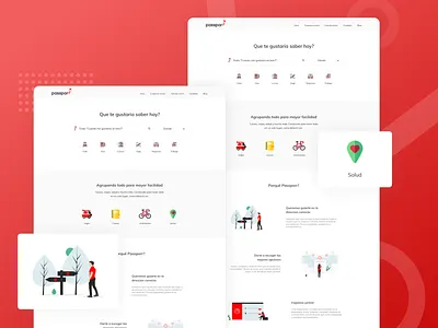 Passporr - Search Engine app branding flat illustration typography ui ux web