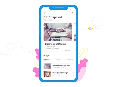 App for reading your favorite blogs app app design ux ui visual design