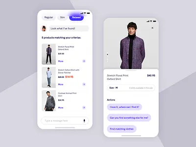 Personal shopping helper ar fashion iphone minimal mobile ui ui design uidesign uiux