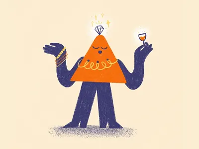 The Connoisseur 💎 abstract character character character design connoisseur illustration illustrator marketing quirky character