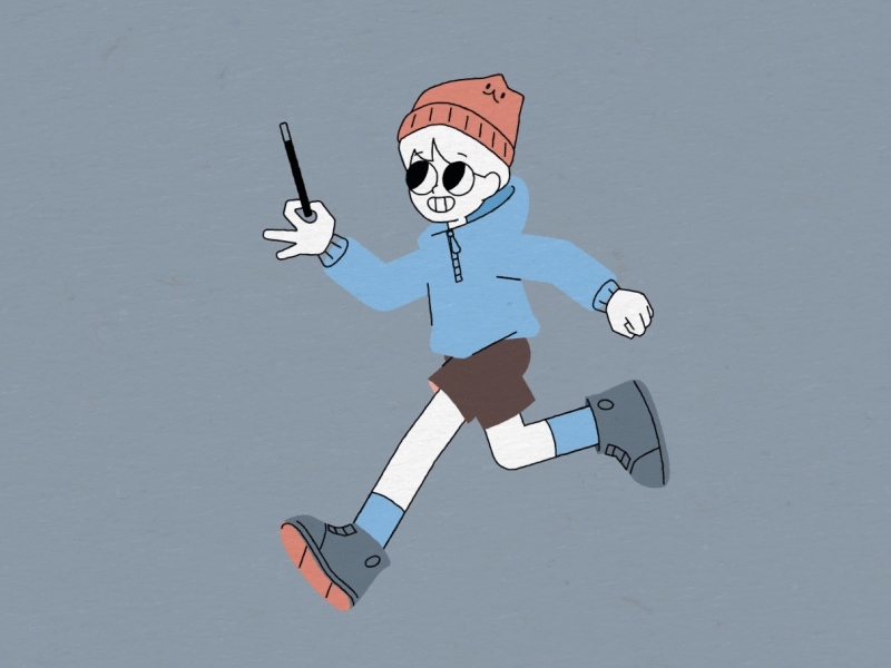 Running Boy 2d ae after effects animation flat gif run run cycle