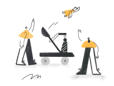 Launch 🚀 brand illustration character characterdesign illustration illustration style illustrator launch campaign launch illustration marketing site