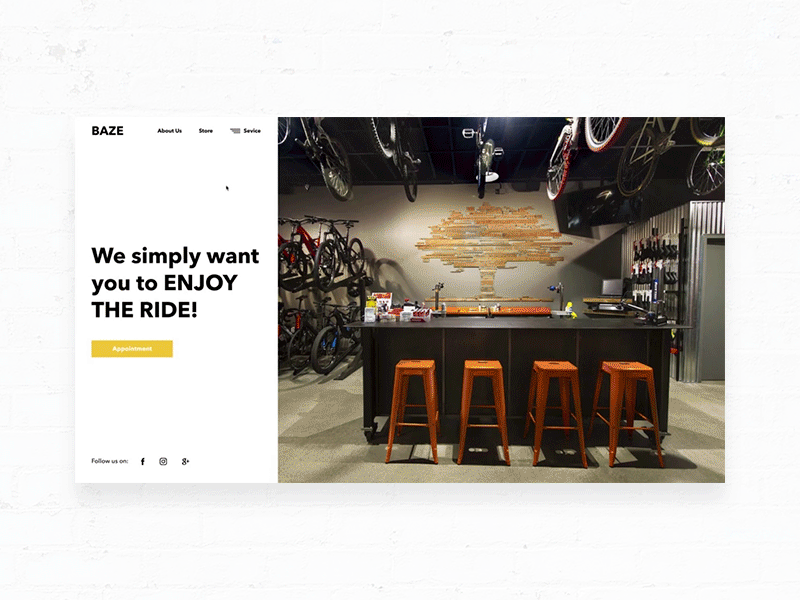 Baze Concept Web animation app design invisionstudio minimal ui ux web design