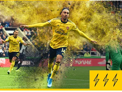 Aubameyang a.k.a "Lightning" arsenal effects lightning photoshop soccer