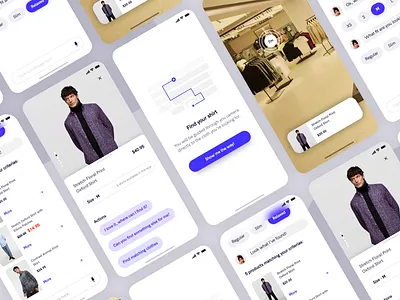 Personal shopper chatbot fashion iphone minimal uidesign ux uxui