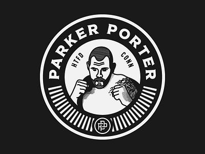 Parker Porter badge badge design badge hunting badge logo badgedesign branding branding design design graphic design identity identity design lettering logo logo design mma monogram pp monogram type typography vector