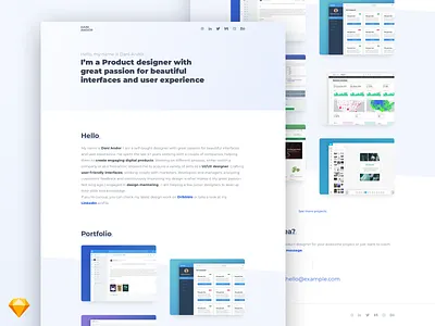 Portfolio / Personal website - Giveaway homepage landing page portfolio website ui user interface ux web design website