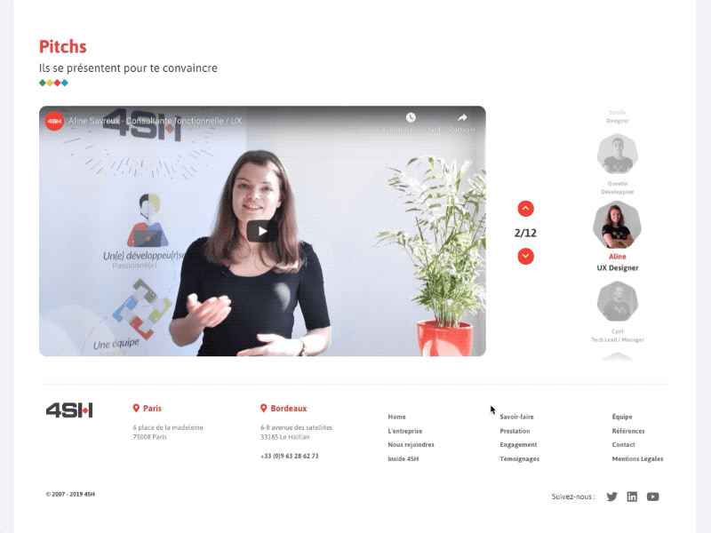 Slide video interaction animation app carousel click design gif interface ui ux vertical menu video webdesign