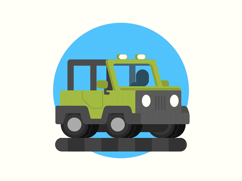 Jeep 2d animation after effects animation animation 2d car cars drive driver driving illustration jeep motion motion design motion graphic motion graphics road