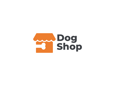 Dog Shop logo concept brand branding design graphic design illustration logo motion graphics ui ux vector