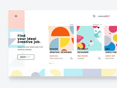 Job Listing - Daily UI #050 colorful daily 100 challenge daily ui daily ui 050 daily ui challange dailyui dailyui 050 desktop design dribbble job job application job board job listing jobs jobsite