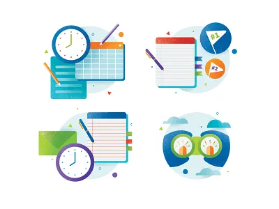 Smart Illustrations calendar credit finances financial goals marketing notebooks seo seo marketing smarter time writing