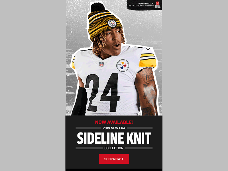 Sideline Knits Email benny snell jr ecommerce nfl nflpa nflshop nike nike sidline rookie snow steelers