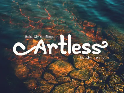 Artless - Handwritten Font artless bold display font glyphs hand drawn hand lettering handmade handwriting opentype script typeface typography