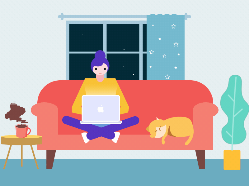 Scene illustration animation animation design