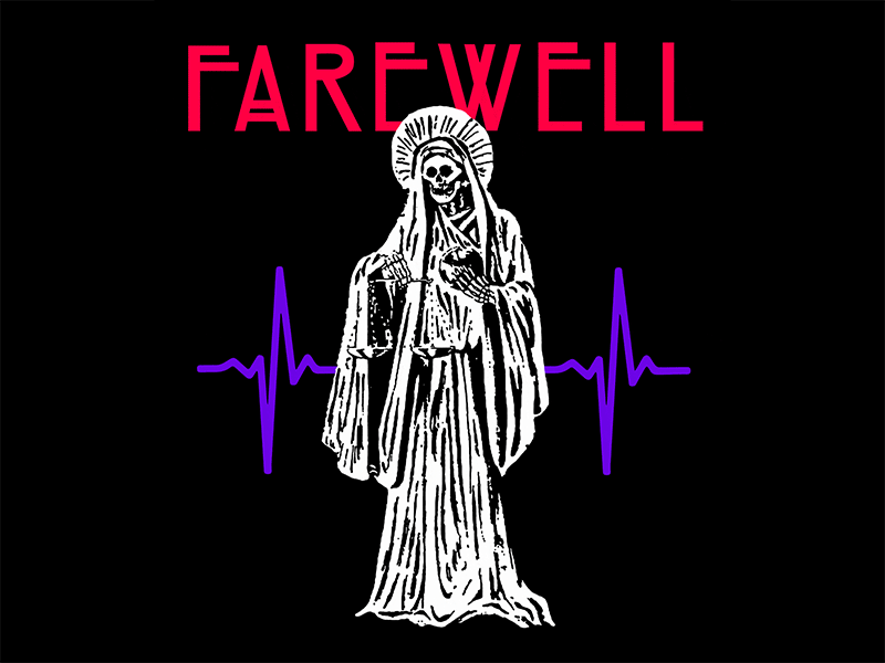 Santa Muerte animatedgif animation death design graphic design grim reaper neon neon light neon sign santa muerte typogaphy vector