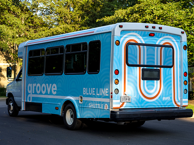 Groove Shuttle blue bus design groove line m memphis orange shuttle wrap