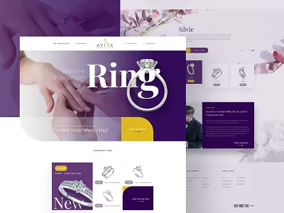 Engagement Jewellery Landing Page adobe xd design homepagedesign interface jewellery jewelry landing page layout luxury minimal minimalistic premium redesign rings ui uiux website wedding