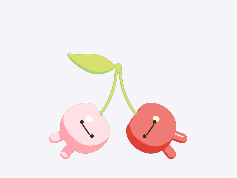 Cherries 🍒 animation c4d cherries cherry cinema 4d fruit fruits kawaii sketch and toon