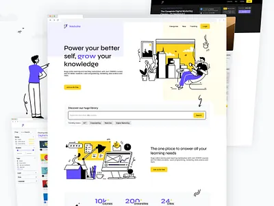 Courses Scrapping Website auto layout courses figma grid landing page responsive ui web design website