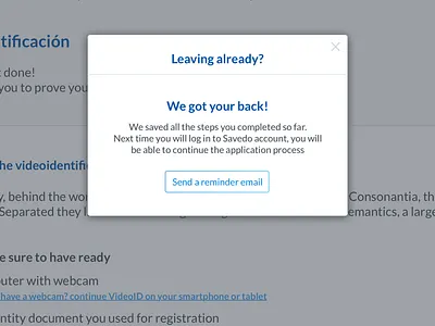 Feedbacks -errors - exit intent confirmation error exit intent feedbacks