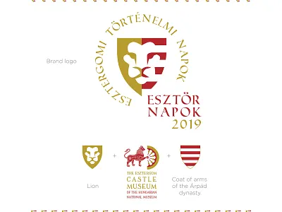ESZTÖR logo by VASVARI DESIGN arms brand branding castle crest crest logo festival hungarian hungary identity identity branding identity design lion logo logomark museum shield