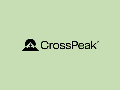 CrossPeak© Logo Design brand branding christ christian church cross design faith hill icon jesus logo logodesign minimal mountain nature peak sun