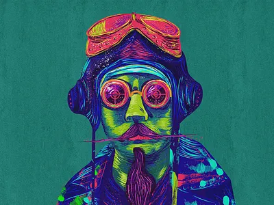 Steampunk illustration style-02 colors design digital illustration vector