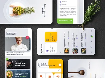 Recipes social app android app cookbook food ios list mobile psd recipe social travel yellow