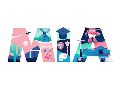 Mia 3rd birthday baby bilbao birthday daughter family flat guggenheim illustration lanzarote miguelcm nederlands postcard superwings