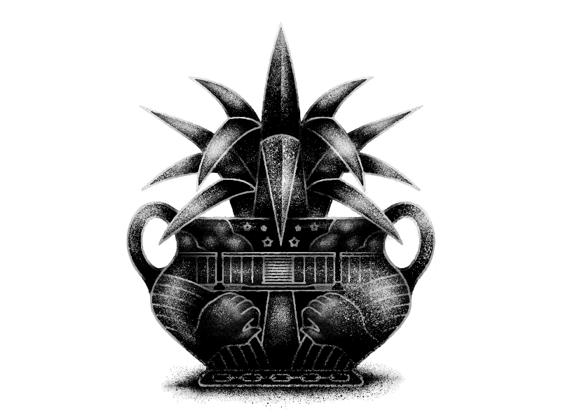 Steel Ceramics animation art black and white ceramics design digital digital illustration freight freight train illustration motion graphics plant pottery procreate stippling train