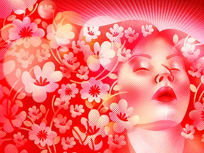 Self Love character color digital feminism floral girl illustration photoshop portrait woman