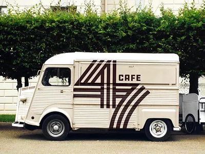 47 Cafe - Logo Design branding identity type brands logobranding lettermark clever inspiration logodesign creative ideas designer design logodesigner restaurant logo icon logos symbol logotype typograpy wordmark minimal food webdesign pizza monogram logomark mark payment 47 coffee cafe shopping booking simple