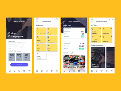 Event Farm Retro: Mobile design design interfaces mobile typography ui ux