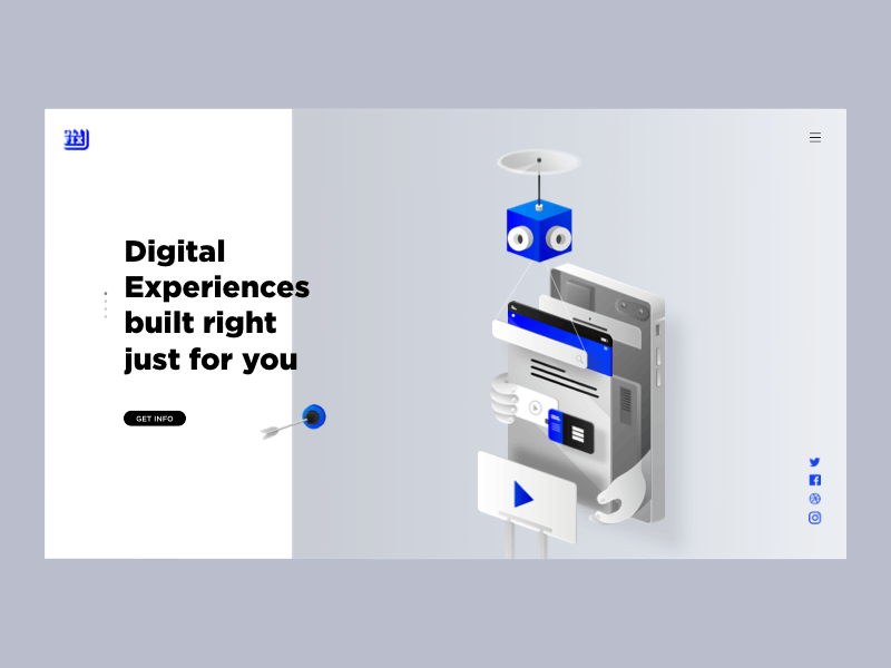GLIFIX Prototype graphic design illustration landing page principle prototype ui ux vector