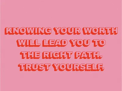 Retro Text - Know Your Worth funky illustrator retro retro design retro font typography