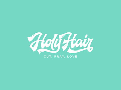 Holy Hair beauty branding calligraphy hair holy lettering logo logotype
