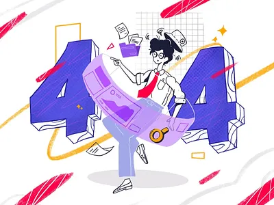 404 Illustration 404 404page app design error page illustration mobile not found service ui web design website