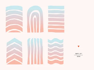 New England Brew Teaser abstract cut paper gradient layout lockup mountains new england ocean poster sun type typography water
